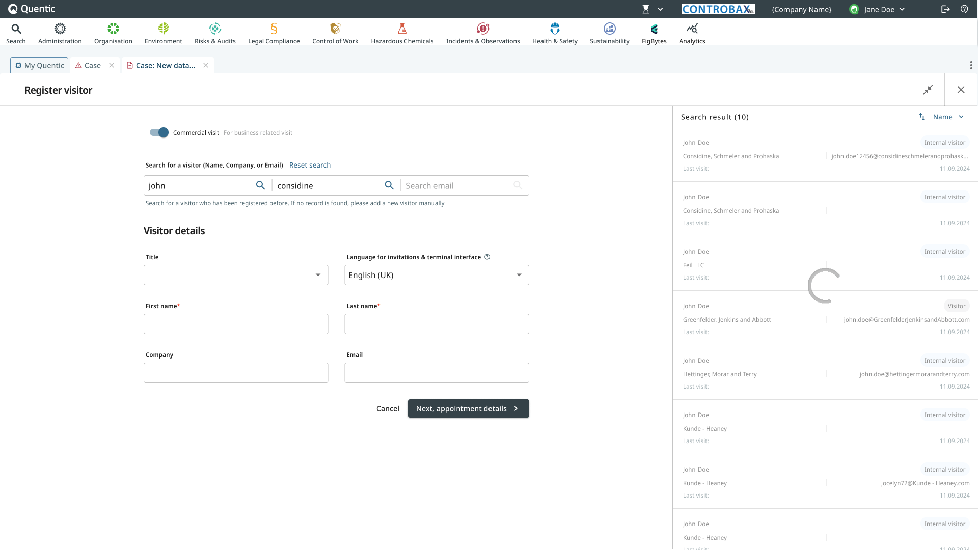 Registering Visitor cover